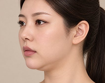 턱선이 흐트러진 옆모습 1