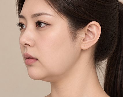 턱선이 흐트러진 옆모습 2
